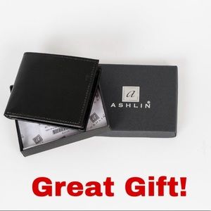 NIB Ashlin RFID leather Bi-Fold Wallet
